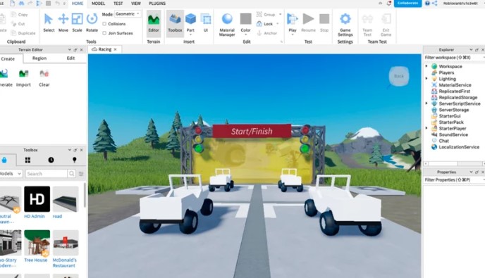 Roblox en game development